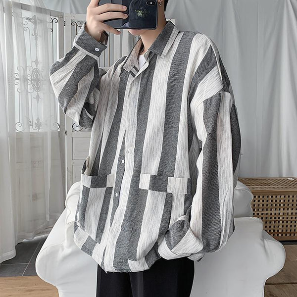 Long Sleeve With Artistic Stripes Shirt