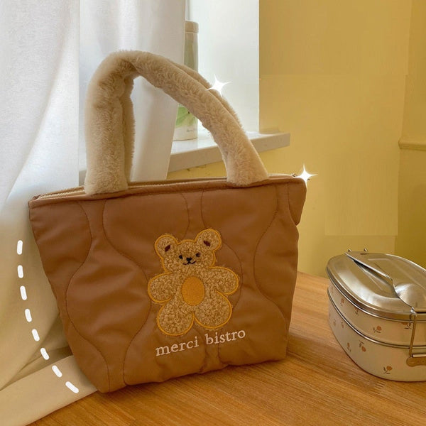 Plush Puffy Cotton Handbag