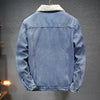 Mens Blue Padded Casual College Jacket