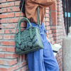 Women's Embossed Shoulder Bag