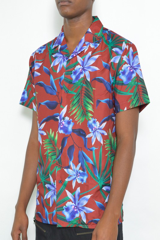 Stylish Mens Tropical Casdaul Shirt