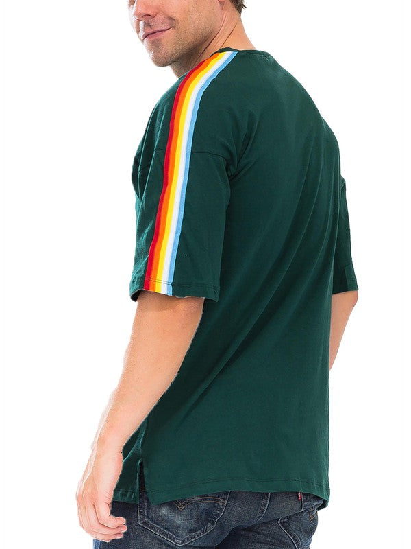 Stylish Rainbow Short Sleeve Shirt