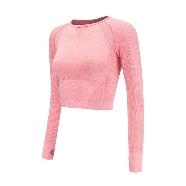 Pink Seamless Yoga Shirts