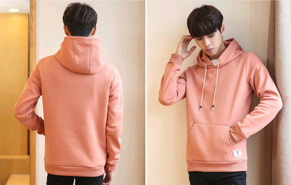 Sweater Hooded Solid Color