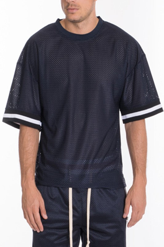 Mesh Sleeve Athletic Shirt