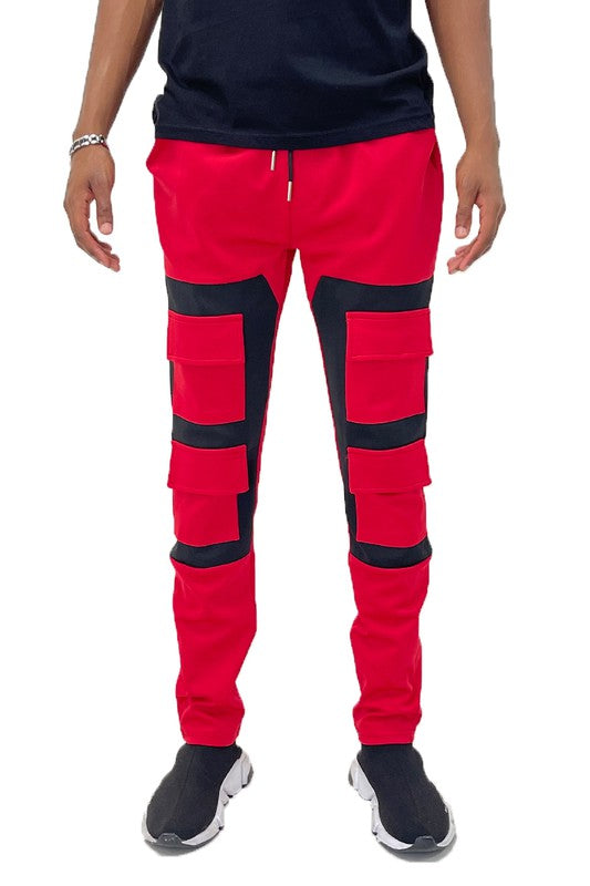 COLOR BLOCK CARGO TRACK PANT