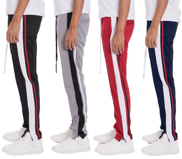 STRIPES TRICOT TAPERED PANTS