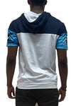 Stylish  Design Block Hooded Shirt