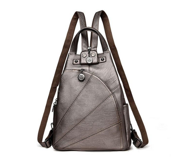 Multi-Function Anti-Theft Leather Backpack