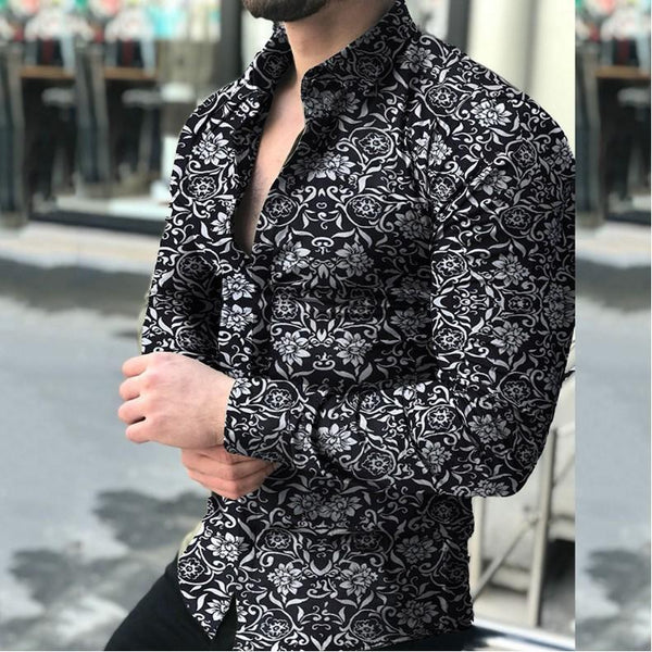 Men's Cardigan Floral Shirt