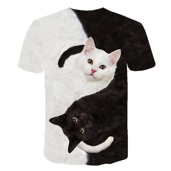 Black And White Cat T-Shirt