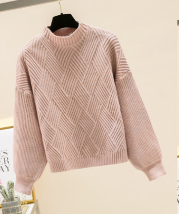 High Collar Knit Sweater