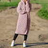 Women Winter Thick Warm Hooded Knitted Cardigan