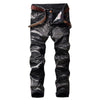 Distressed Jeans Straight Retro Trousers
