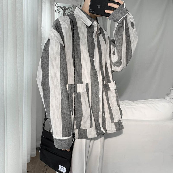 Long Sleeve With Artistic Stripes Shirt
