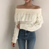 Off-Shoulder One-neck Knitted Sweater