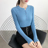 Round Neck Leaky Collarbone Knit Sweater