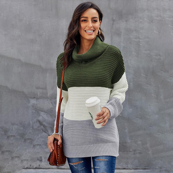High Neck Pullover Sweater