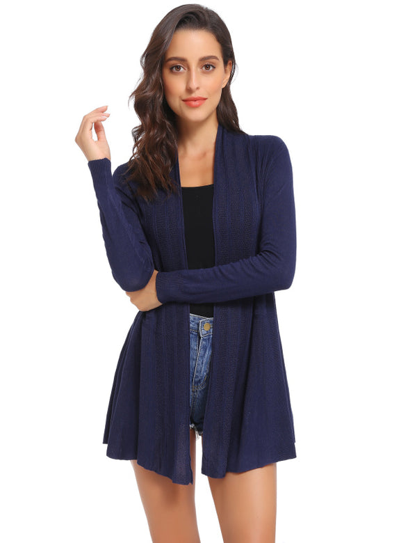 Women's Medium Length Wool Cardigan