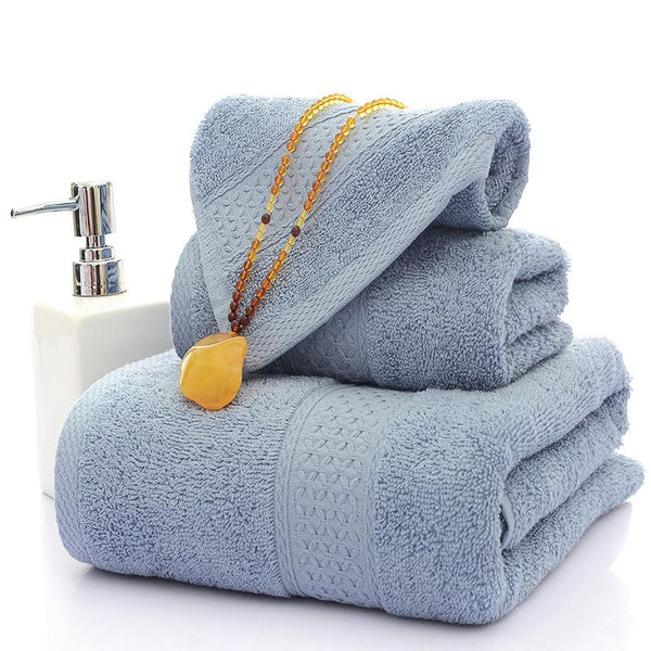 Three-Piece Cotton Bath Towel Set