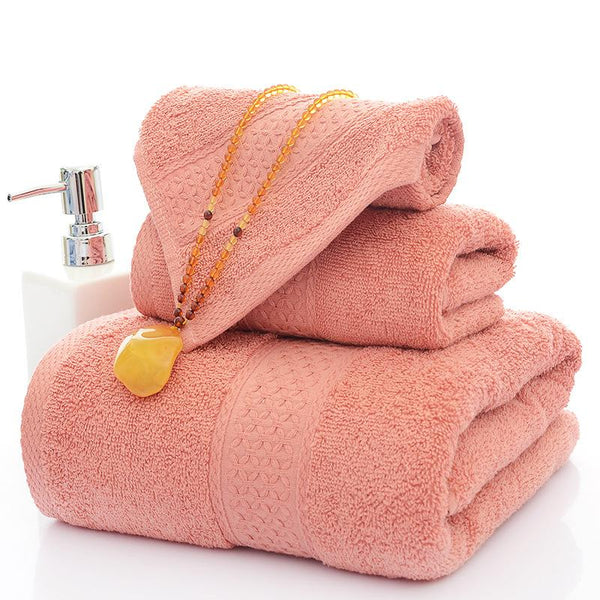 Three-Piece Cotton Bath Towel Set