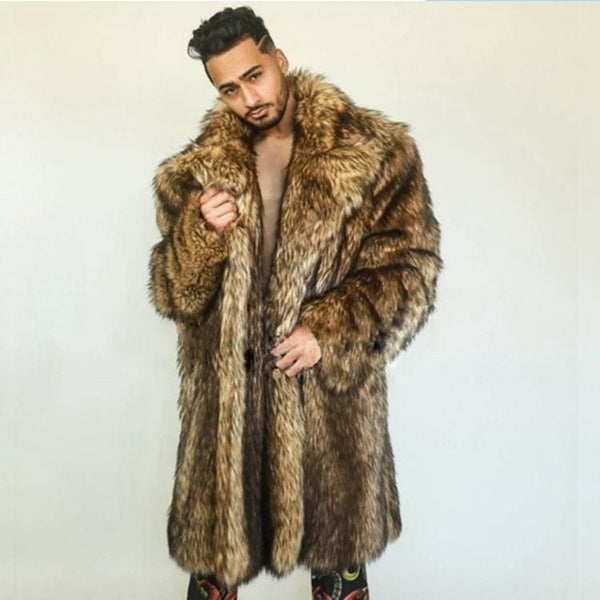 Warm Plus Size Long Plush Fur Coat