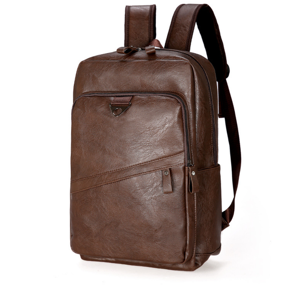 Large-Capacity Leather Backpack