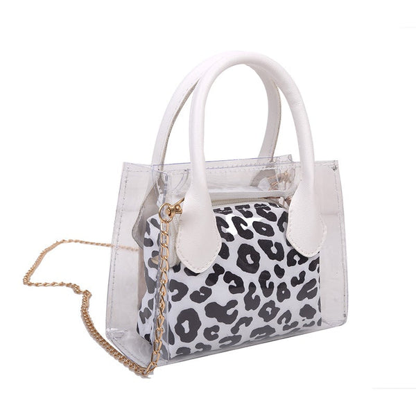 Cow Leopard Small Chain Handbags