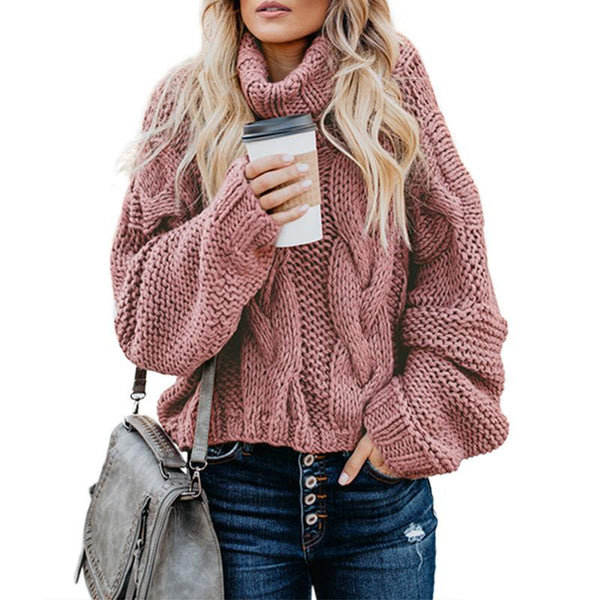 High Neck Pullover Sweater