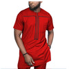 African Cotton Men's Casual Short Sleeve Cover