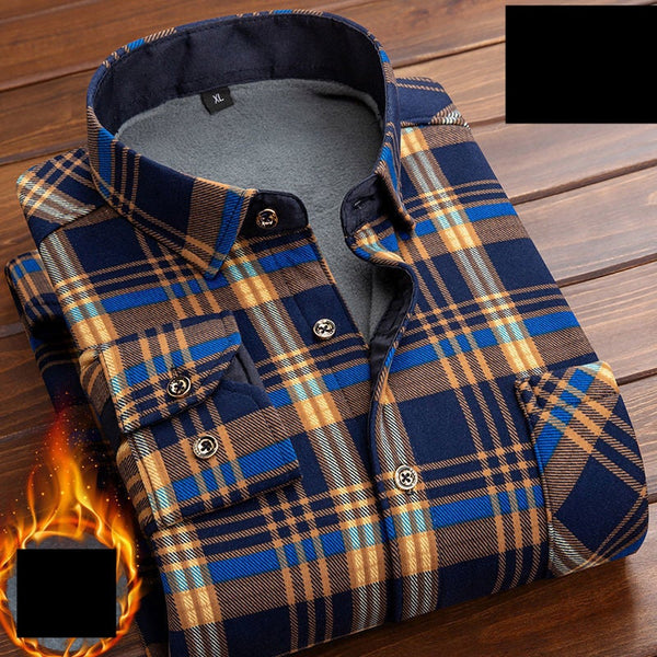 Men's Plus Fleece Padded Warm Shirt