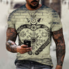 Fashionable Men's 3D Printing Compass T-Shirt