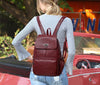 Women's Casual Leather Backpack