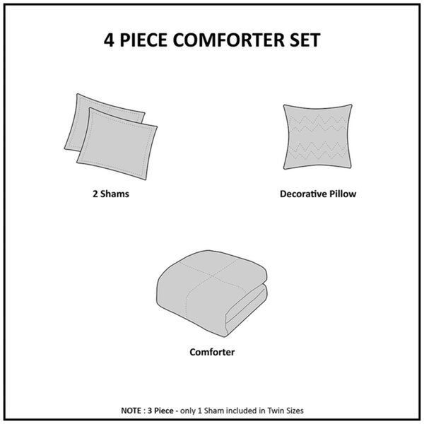 Standard Cotton 4 Piece Comforter Set
