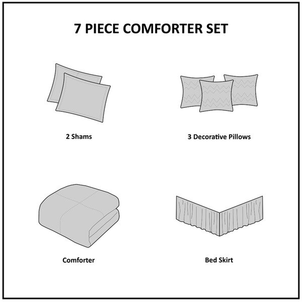Microfiber 7 Piece Comforter Set