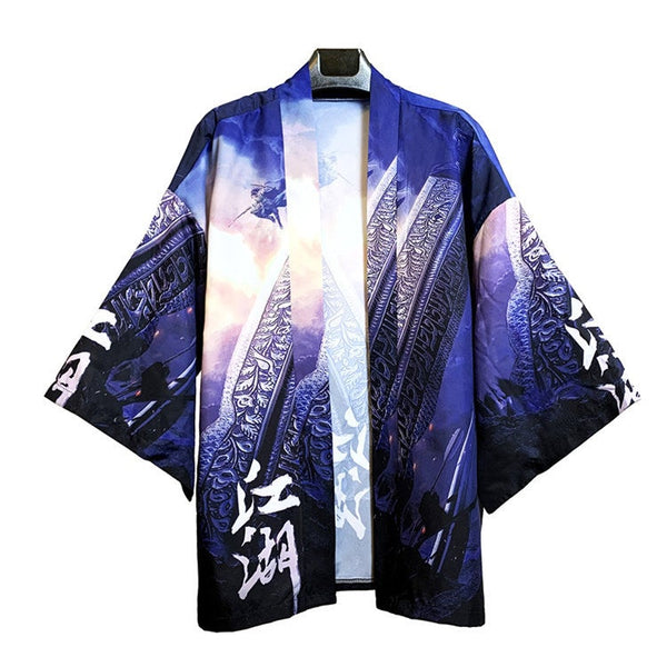 Chinese Style New Retro Dragon Robe Lined Hanfu Shirt