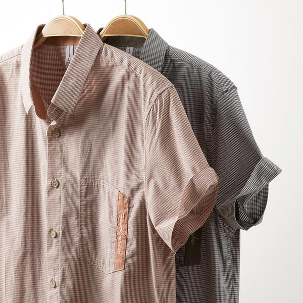 Men Short-Sleeved Lapel Shirt