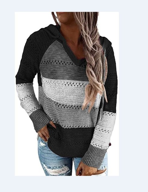 Women's Knitted Sweater V-Neck Style