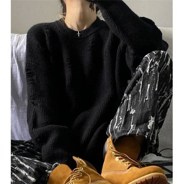 Fashion Simple Pullover Loose Sweater