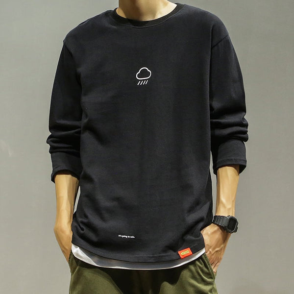 Trendy Brand Simple Printed Sweater Men's Korean Version