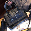 Soft Leather Rhinestone Handbag