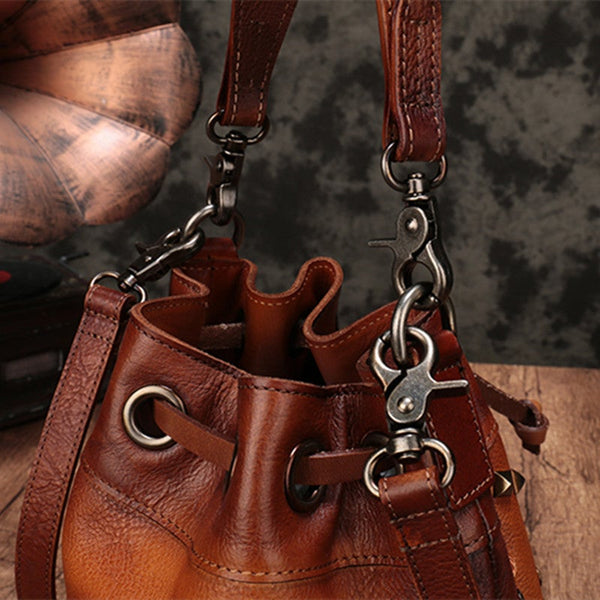 Rivet Decorative Leather Handbag