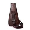 Leather Backpack - Leather Chest Bag with USB Charging