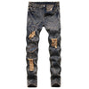 Nostalgic Mid-Rise Patch-Decorated Personalized Jeans