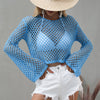 Flared Sleeve Round Neck Knitted Sweater