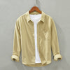 Retro Casual Lapel Youth Pocket Decorated Shirt