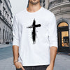 Loose Cotton Texture Cross T-Shirt