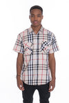 Stylish Men's Casual Short Sleeve Checker Shirts