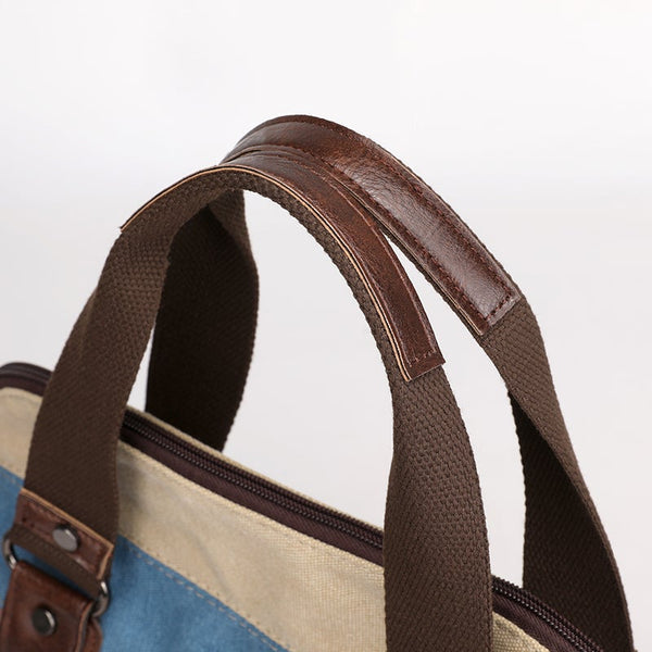 Striped Contrast Handbag