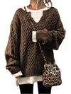 Linen Pattern Knit Sweater